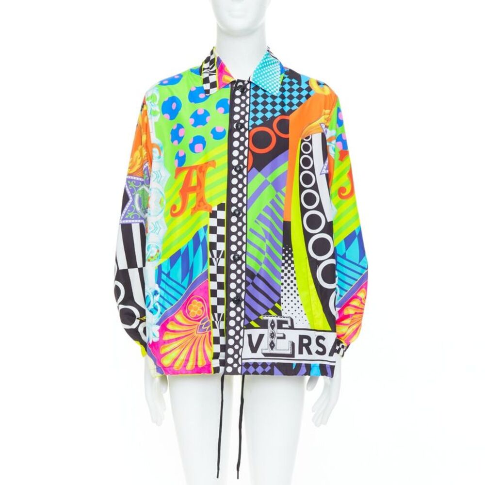 Versace 2020 Runway Pop Temple Shirt Jacket